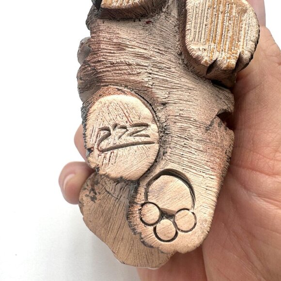 Artesania Rinconada brown tabby cat figurine Uruguay art pottery brown white - Picture 8 of 13